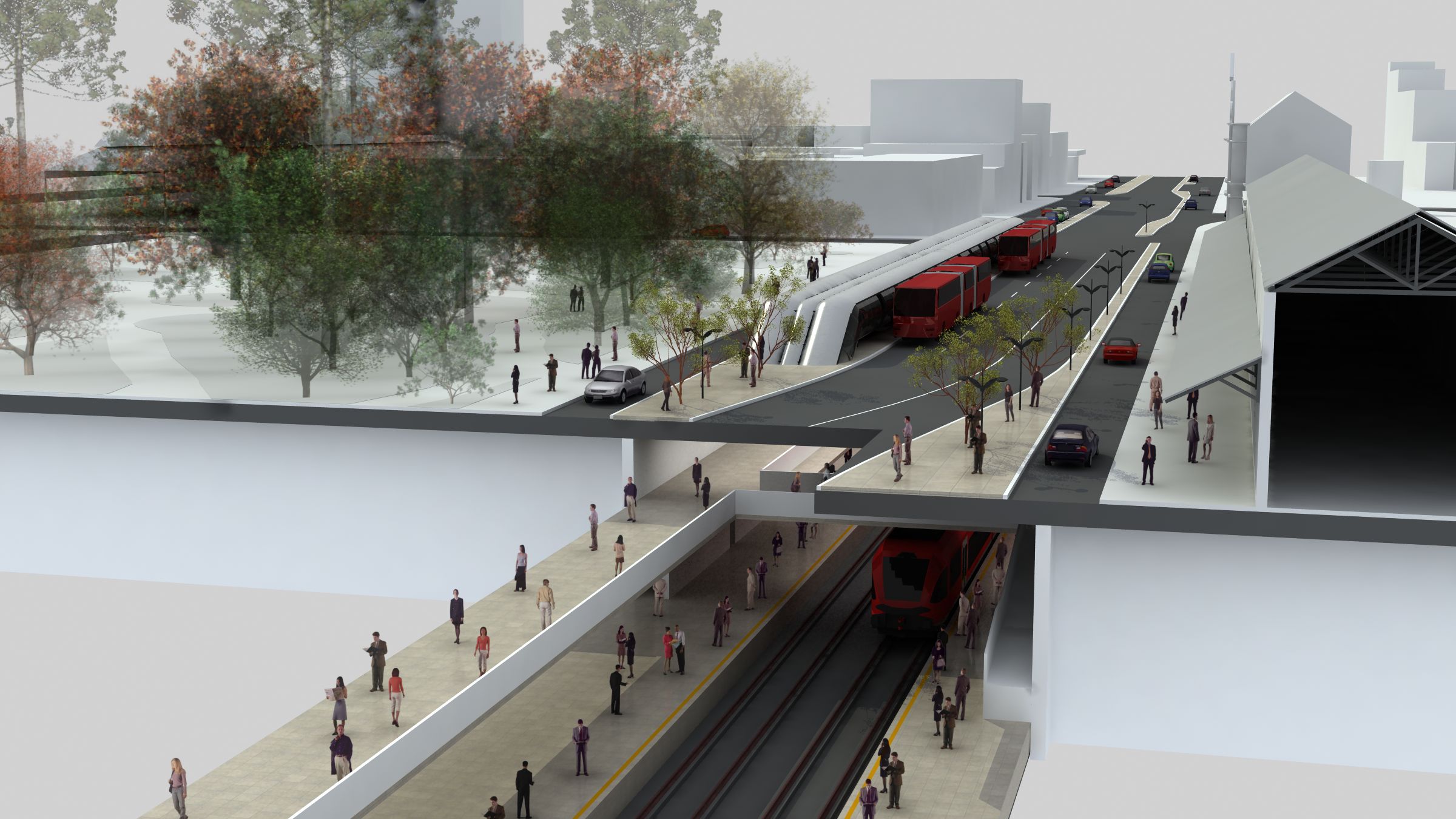 Ilustração do projeto do metrô de Curitiba obra avaliada em R$ 3,5 bilhões