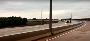 Duplicação da BR-163, entre Cascavel e Marmelândia, no Paraná: aproximadamente 70 quilômetros de pavimento de concreto Crédito: YouTube
